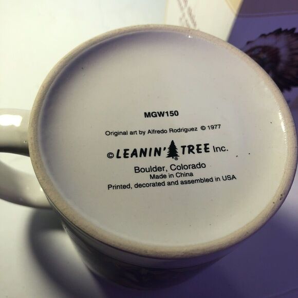 Leanin Tree Coffee “around this camp there’s only one Chief…” MGW150 EUC w/box - Picture 4 of 6